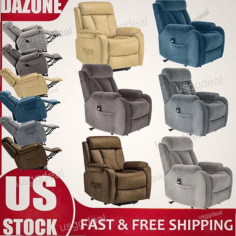 Electric Power Lift Chair Recliner for Elderly Livingroom Sofa w/ Remote Control