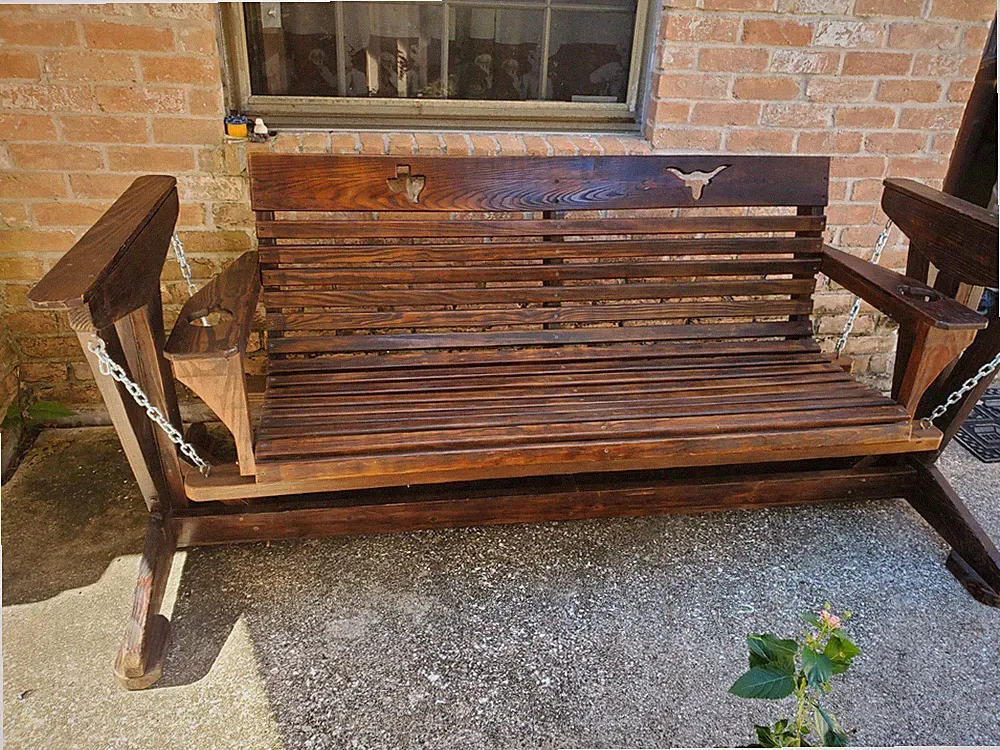 Handmade,Heavy Duty, Wood Bench Glider