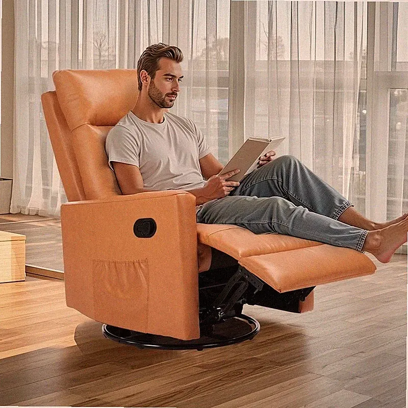 Multifunctional Recliner Glider Chair W/ Swivel Rocking Footrest Comfort New