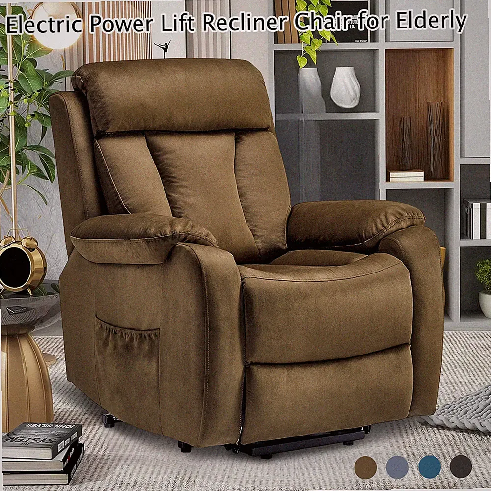 Power Lift Recliner Chair Electric Reclining Single Sofa Elderly Remote Control