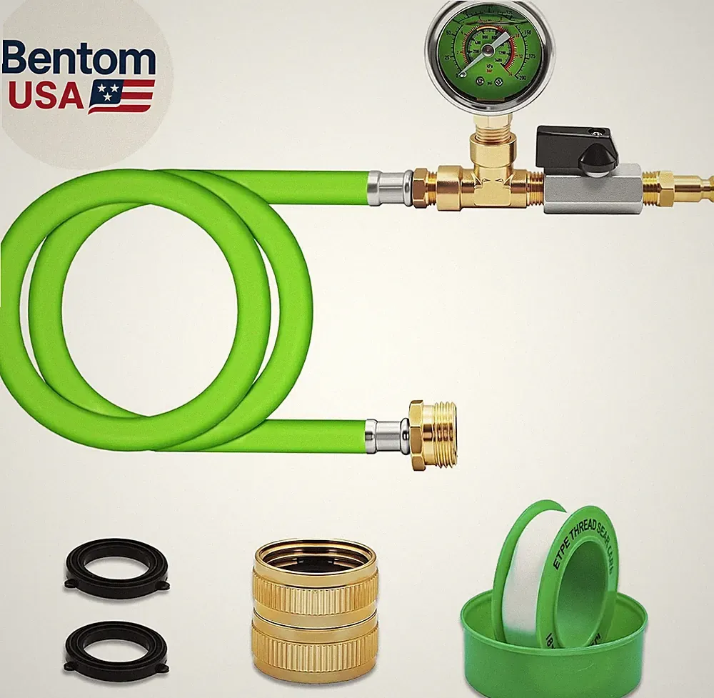 RV Winterizing Kit with Pressure Gauge, 60Inch RV Winterize Hose with 3/4" GHT B