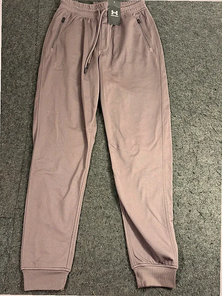 Under Armour Sportstyle Tricot Joggers Men's Small Grey Purple 1290261 NWT $60